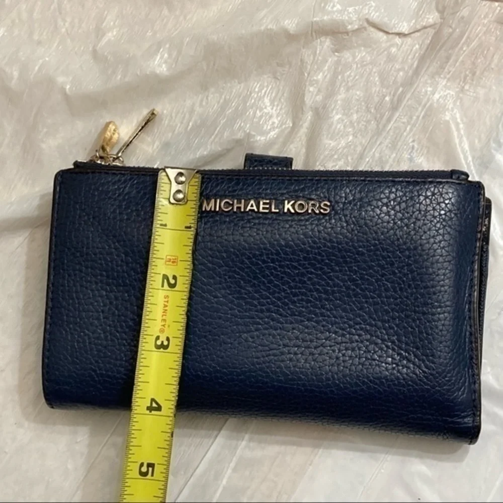 Michael kors blue leather wallet
